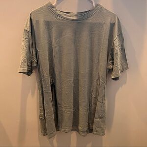 Dusty blue Abound tee with side split